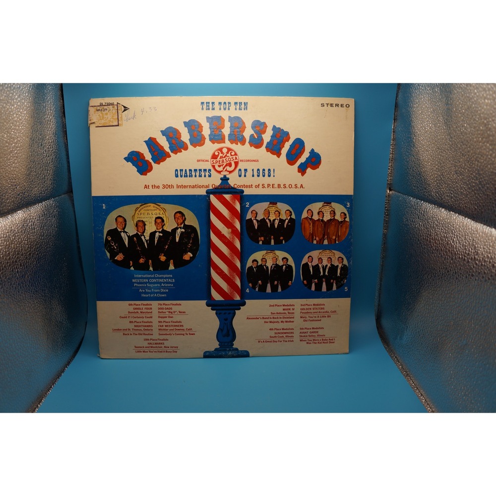 The Top Ten Barbershop Quartets of 1968 Vinyl LP Decca MCA DL 75060 Record